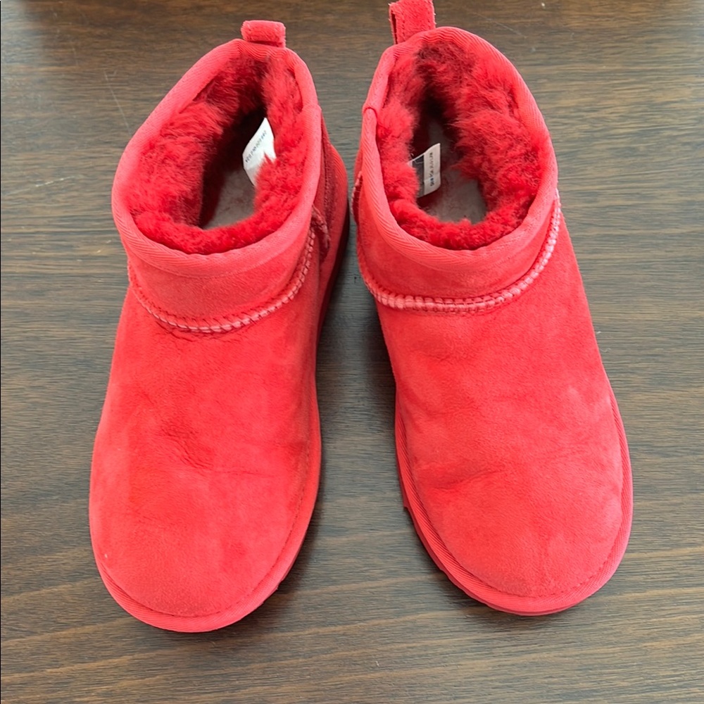 Ugg Cozy Red Suede Boots